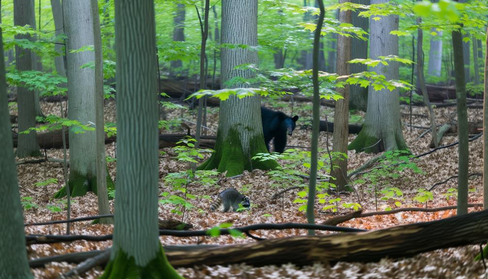 black bears hunting prey