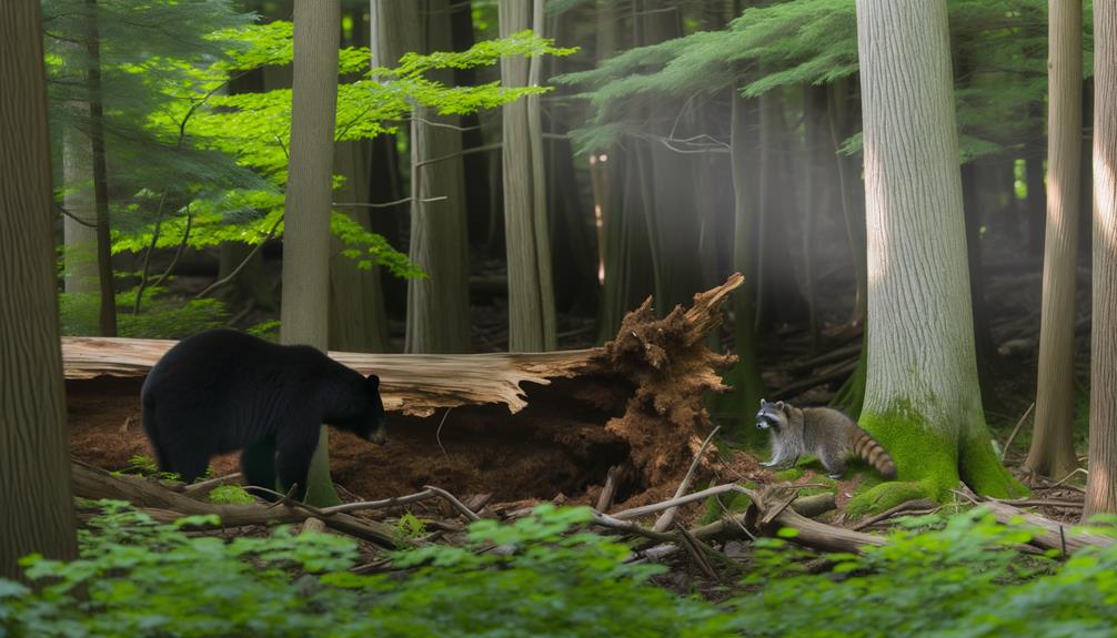 black bears prey raccoons