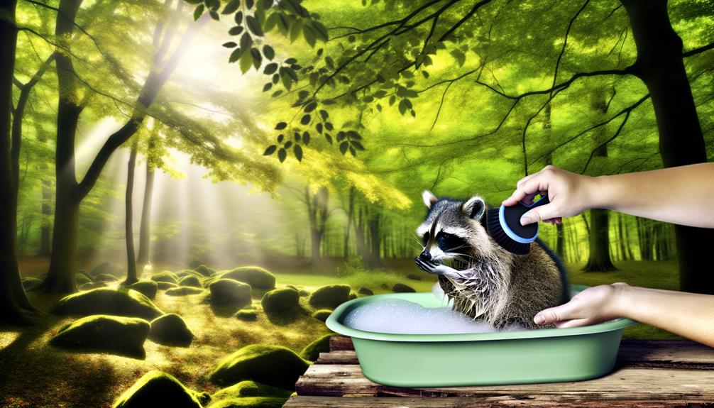cleaning a raccoon s fur