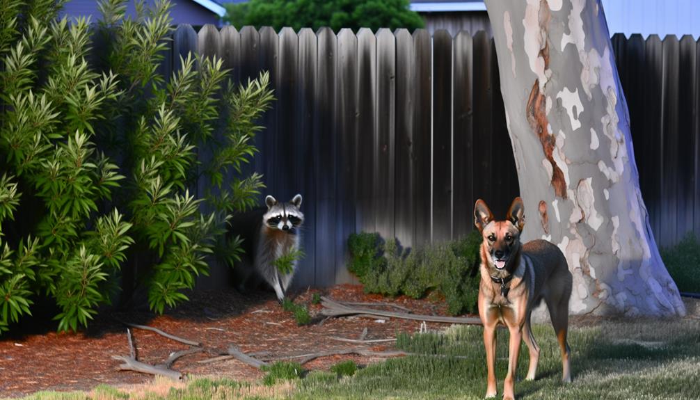 dog deters raccoon infestation