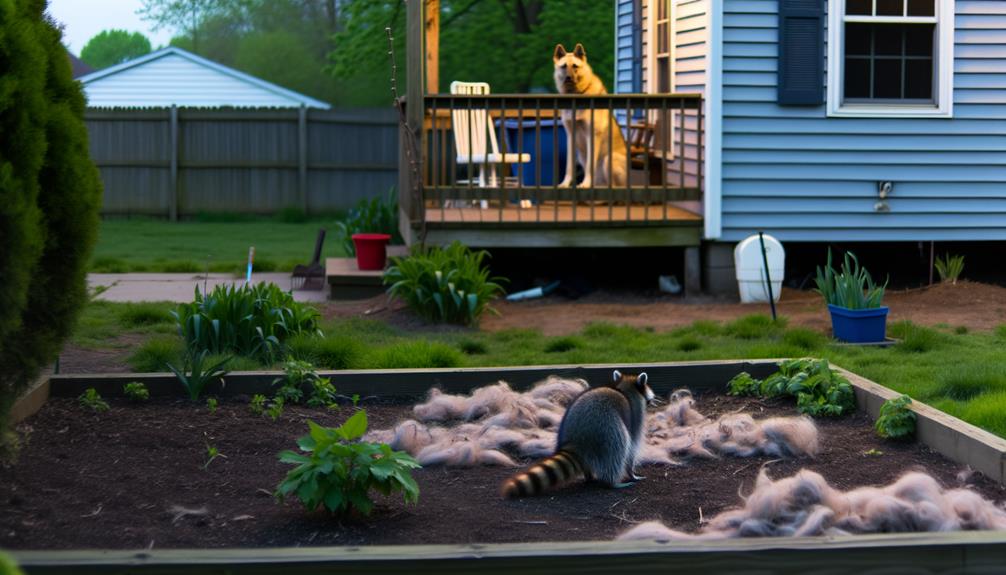 dog hair deters raccoons effectively