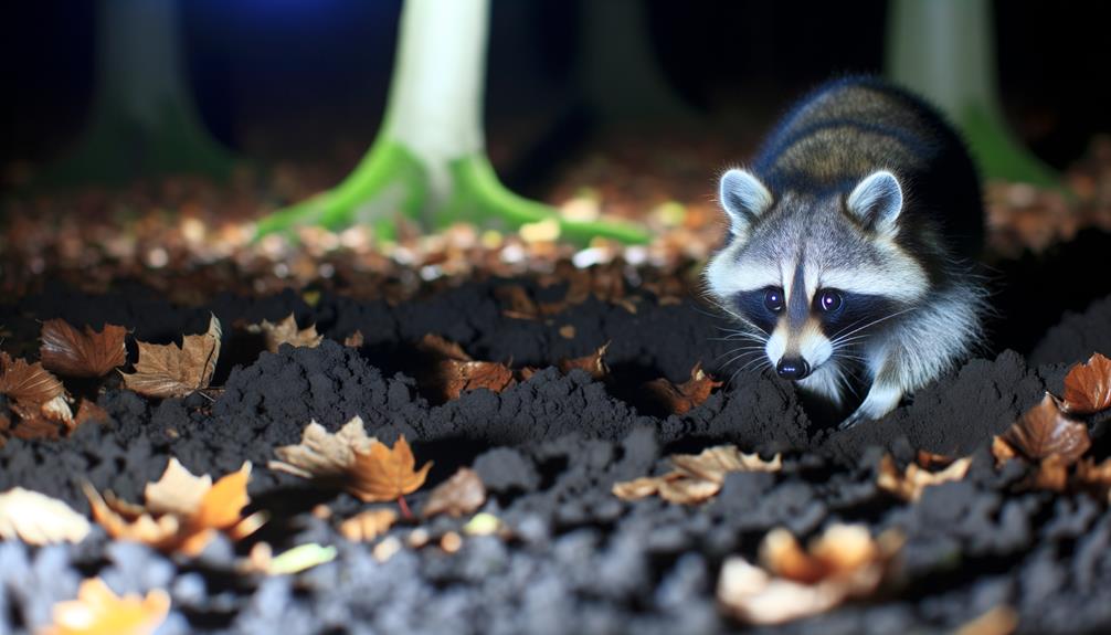 foraging at night silently