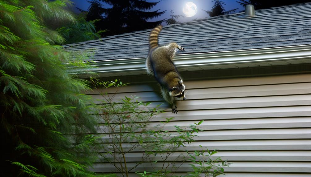 impressive raccoon climbing skills