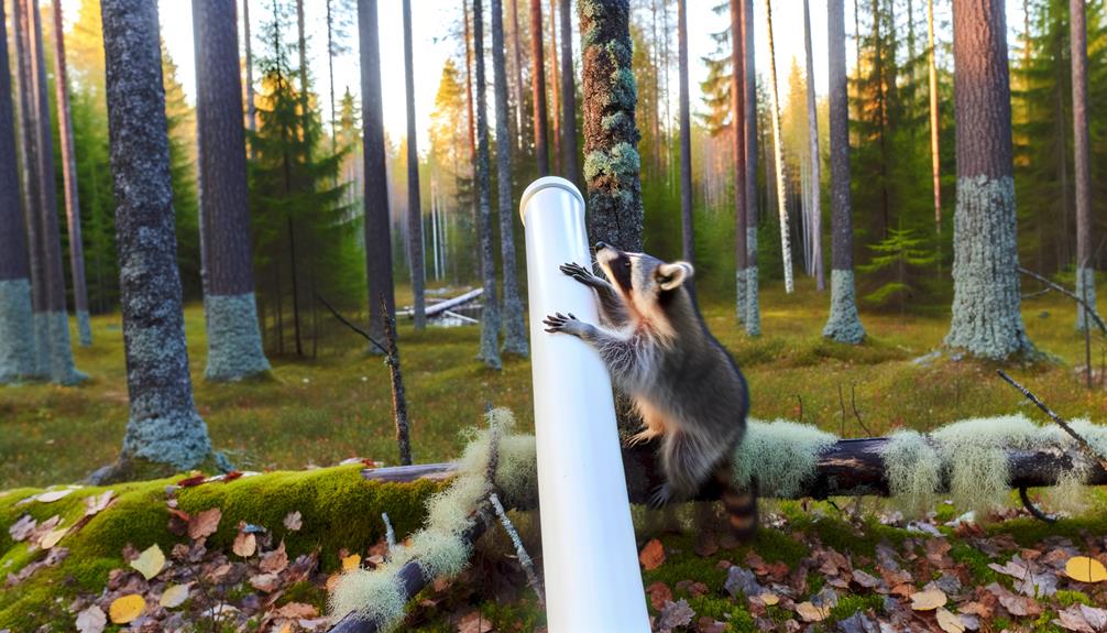 impressive raccoon climbing skills