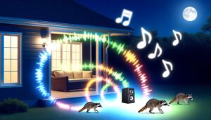 loud music deters raccoons