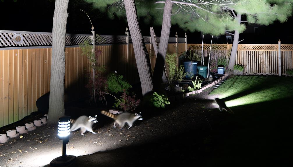 motion lights deter raccoons