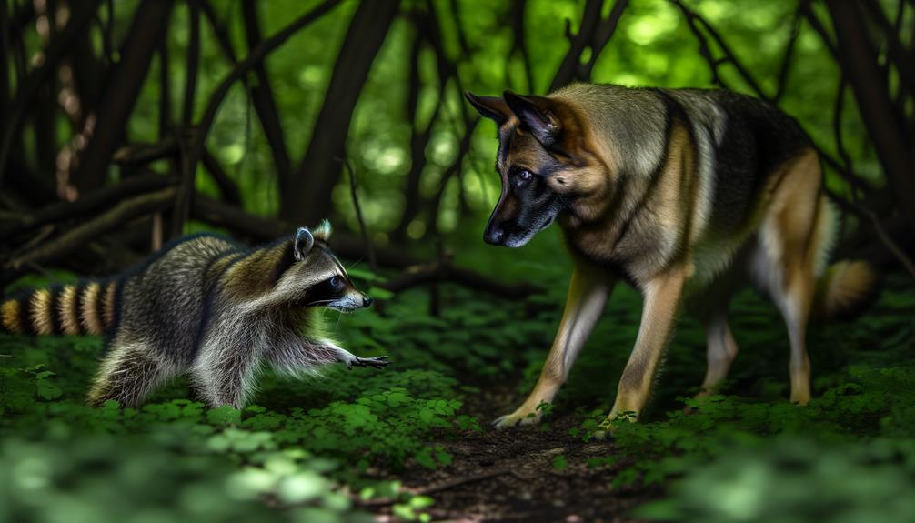 raccoon attack on dog