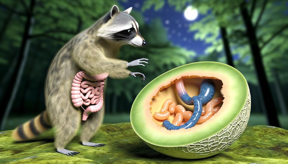 raccoon digestive system details