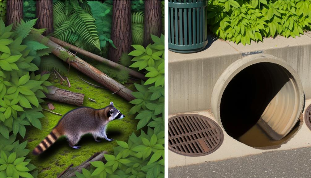 raccoon habitats in nature