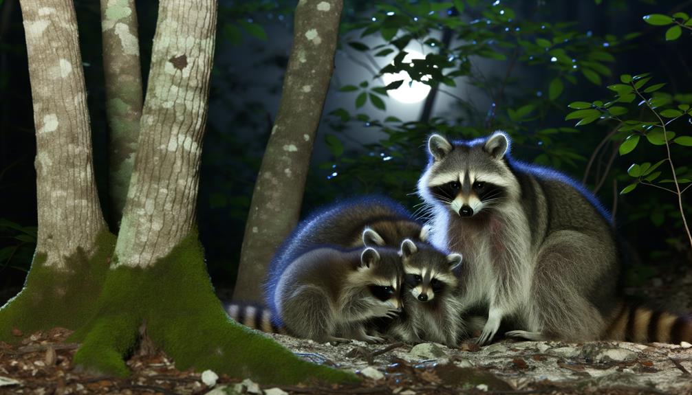 raccoon hierarchy and behavior