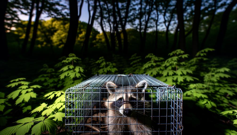 raccoon trapped for days