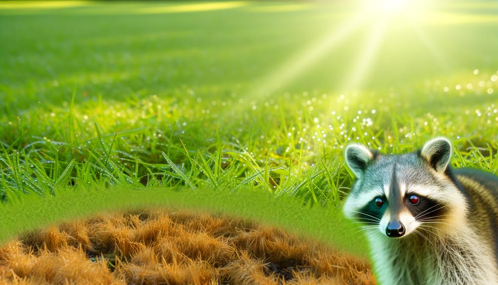 raccoon urine damages grass