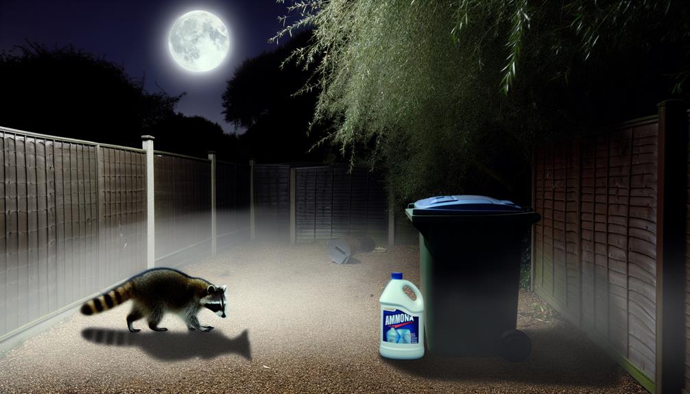 raccoons and ammonia repellent