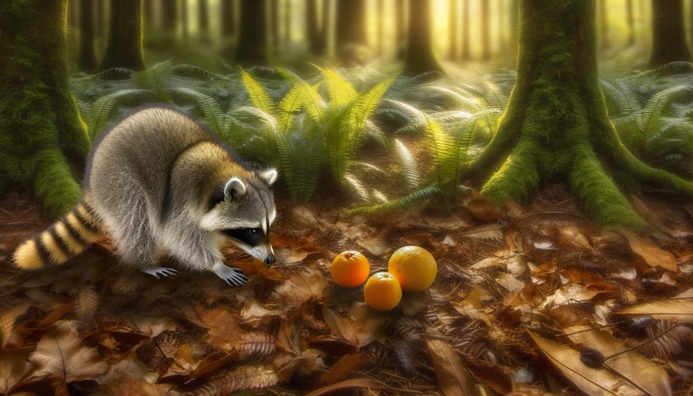 raccoons and citrus trees