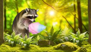 raccoons and cotton candy