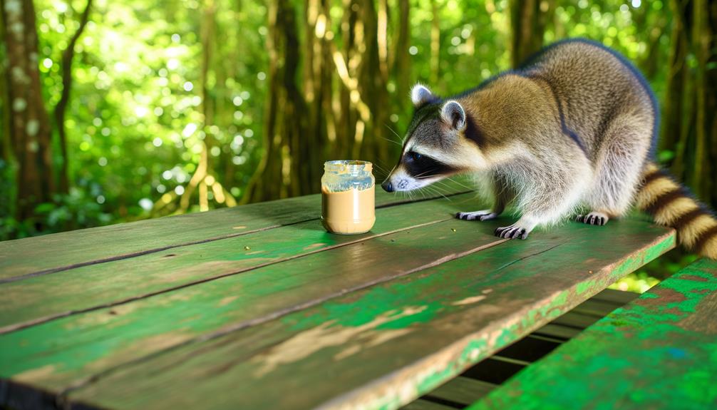 raccoons and peanut butter