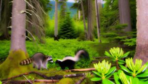raccoons and skunk odor