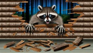 raccoons are not capable of eating through walls