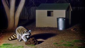 raccoons attracted to dog poop