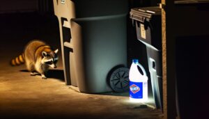 raccoons avoid bleach smell