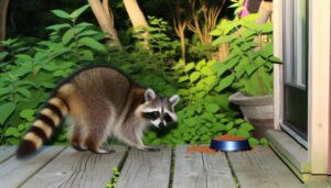 raccoons eating cat food