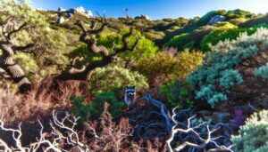 raccoons in chaparral habitat