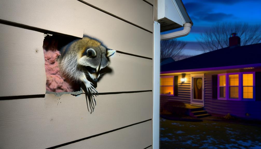 raccoons invade houses easily