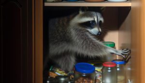 raccoons invading kitchen cabinets