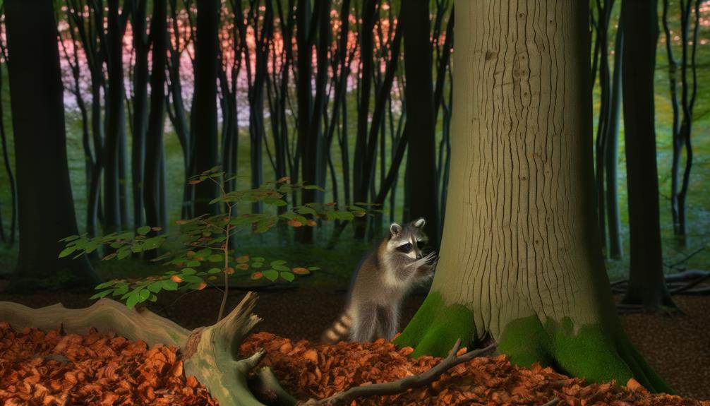 raccoons mark territory habitually