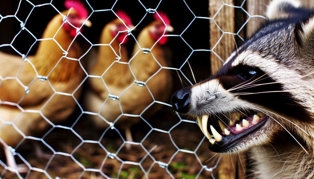 raccoons may chew wire