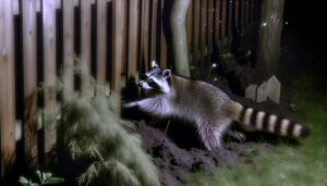 raccoons may dig fences