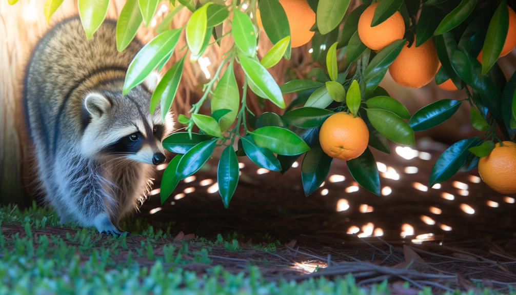 raccoons may eat citrus