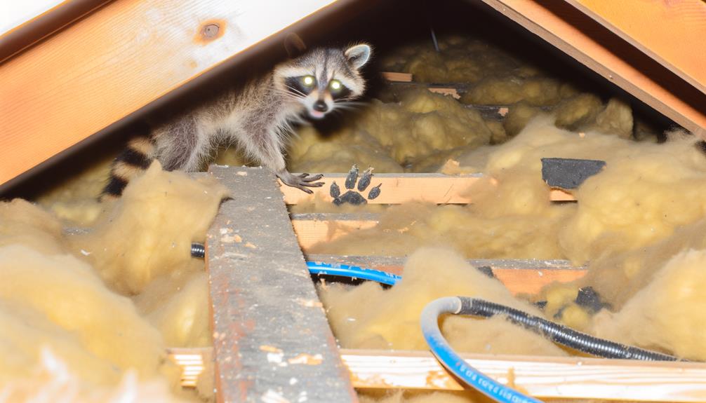 raccoons nesting in attic