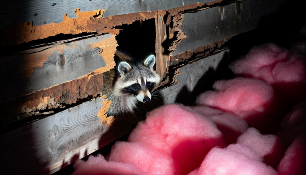 raccoons nesting in walls