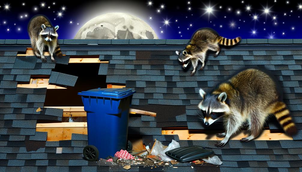 raccoons pose roof threat