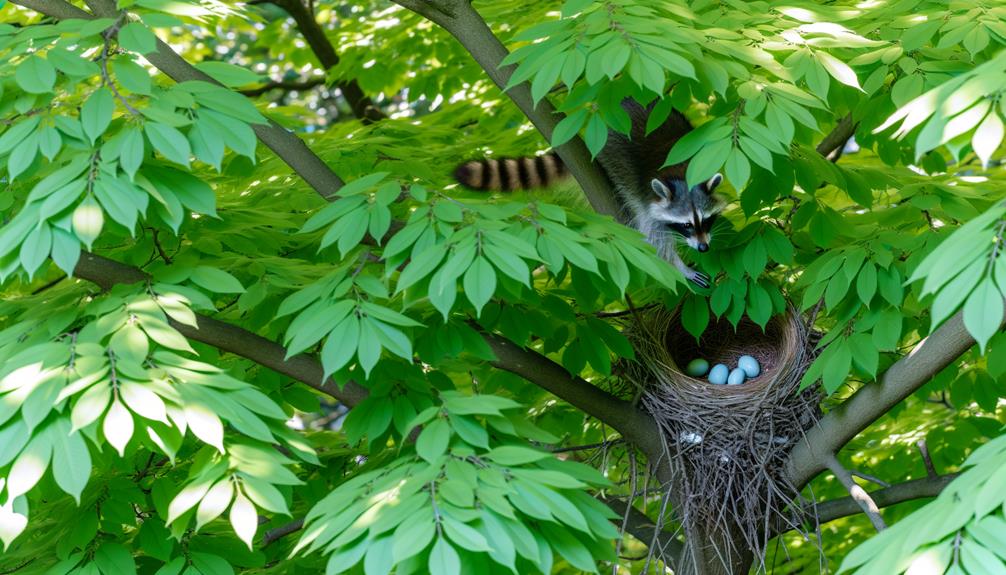 raccoons prey on eggs