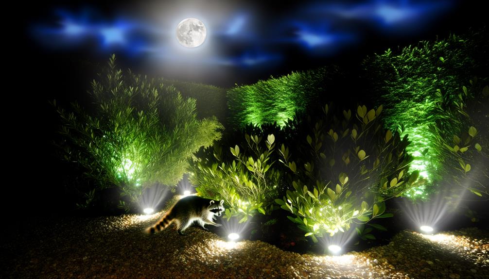 solar lights deter raccoons