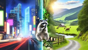 urban vs rural raccoons